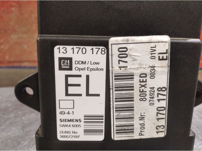 Recambio de centralita cierre para opel vectra c berlina comfort | 02.02 - 12.05 comfort | 02.02 - 12.05 referencia OEM IAM 1317