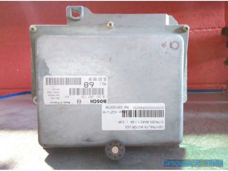 Recambio de centralita motor uce para citroen saxo 1.1 sx | 0.96 - ... 1.1 sx | 0.96 - ... referencia OEM IAM 0261203736 9620398