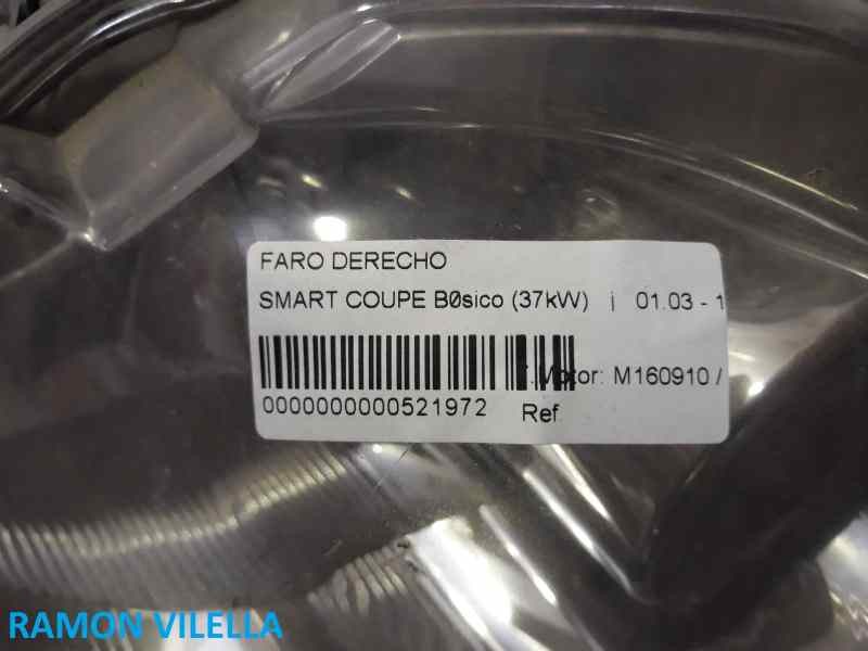 Recambio de faro derecho para smart coupe básico (37kw) | 01.03 - 12.06 básico (37kw) | 01.03 - 12.06 referencia OEM IAM   