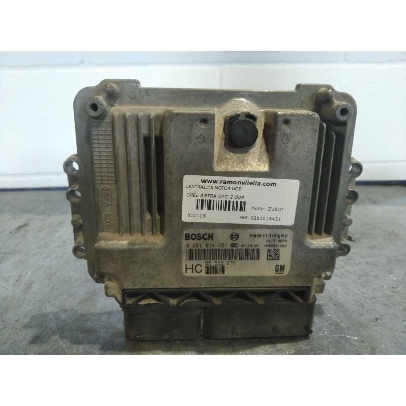 Recambio de centralita motor uce para opel astra gtc 1.9 cdti referencia OEM IAM 0281014451  