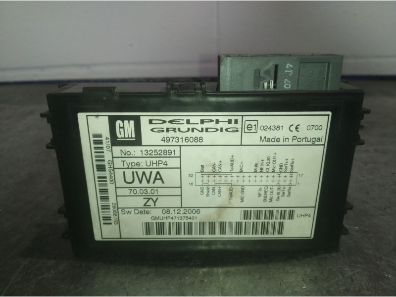 Recambio de modulo bluetooth para opel astra gtc 1.9 cdti referencia OEM IAM 13252891   Recambio de modulo bluetooth para opel astra gtc 1.9 cdti referencia OEM IAM 13252891