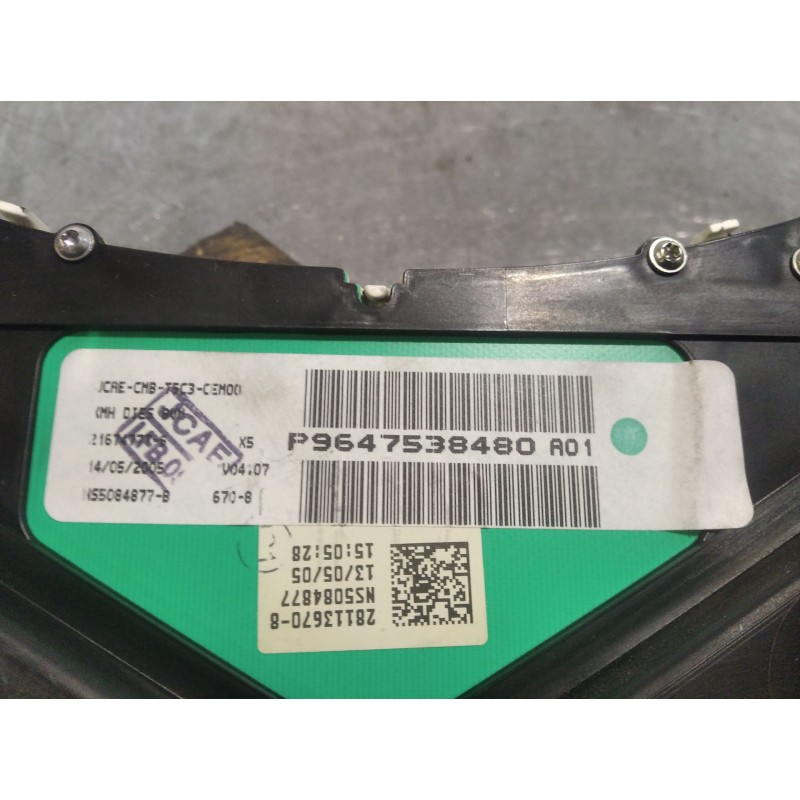 Recambio de cuadro instrumentos para peugeot 307 (s1) 1.6 hdi | 0.01 - 0.05 1.6 hdi | 0.01 - 0.05 referencia OEM IAM P9647538480