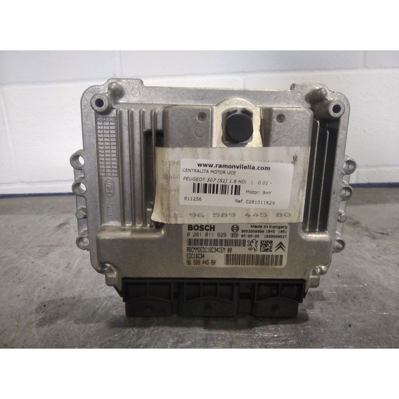 Recambio de centralita motor uce para peugeot 307 (s1) 1.6 hdi | 0.01 - 0.05 1.6 hdi | 0.01 - 0.05 referencia OEM IAM 0281011629