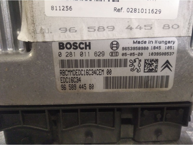 Recambio de centralita motor uce para peugeot 307 (s1) 1.6 hdi | 0.01 - 0.05 1.6 hdi | 0.01 - 0.05 referencia OEM IAM 0281011629