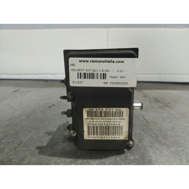 Recambio de abs para peugeot 307 (s1) 1.6 hdi | 0.01 - 0.05 1.6 hdi | 0.01 - 0.05 referencia OEM IAM 0265800395  