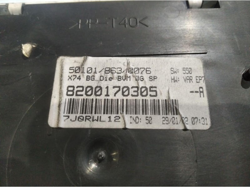 Recambio de cuadro instrumentos para renault laguna ii (bg0)  | 0.01 - 0.07  | 0.01 - 0.07 referencia OEM IAM 8200170305 7J0RWL1