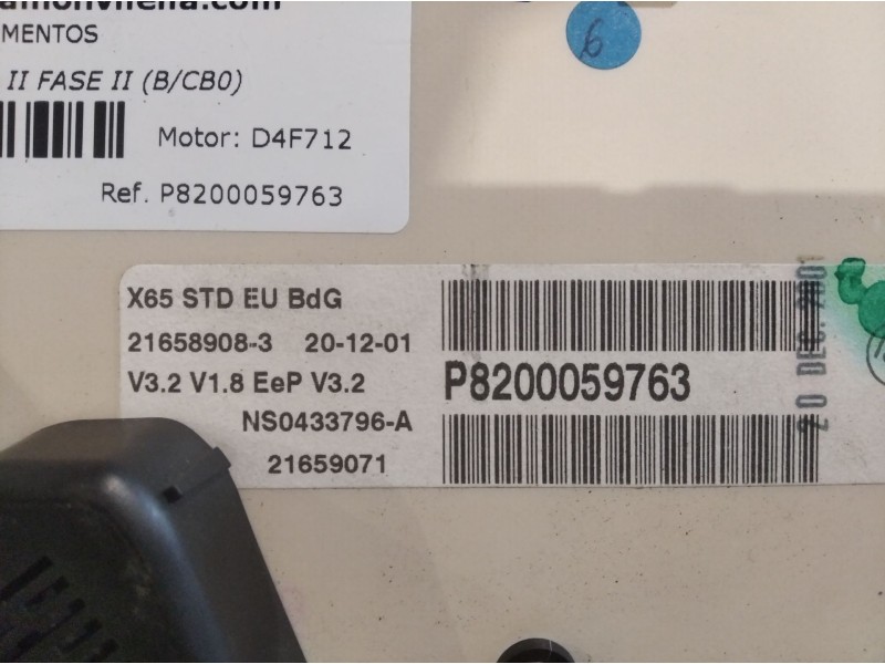 Recambio de cuadro instrumentos para renault clio ii fase ii (b/cb0) authentique | 0.01 - ... authentique | 0.01 - ... referenci