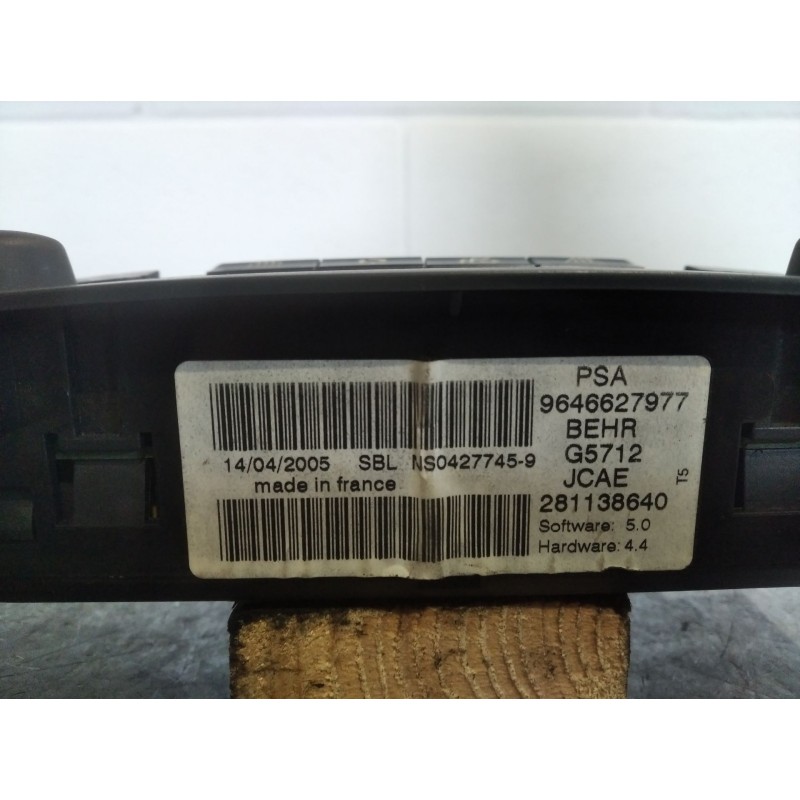 Recambio de mando climatizador para peugeot 307 break/sw (s2)  | 0.05 - 0.08  | 0.05 - 0.08 referencia OEM IAM G5712  