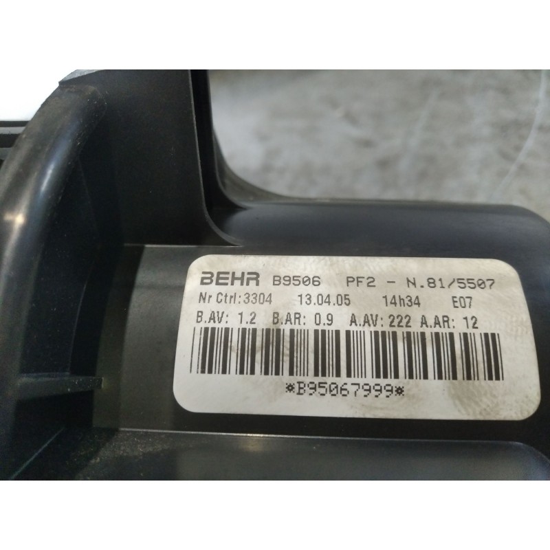 Recambio de motor calefaccion para peugeot 307 break/sw (s2)  | 0.05 - 0.08  | 0.05 - 0.08 referencia OEM IAM B9506  