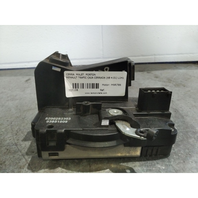 Recambio de cerra. malet. porton para renault trafic caja cerrada (ab 4.01) l1h1 2,90t caja cerrada, corto | 04.01 - 12.11 l1h1 