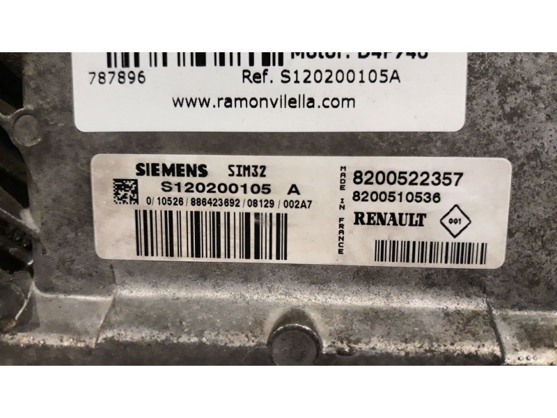 Recambio de centralita motor uce para renault clio iii exception | 09.06 - ... exception | 09.06 - ... referencia OEM IAM S12020