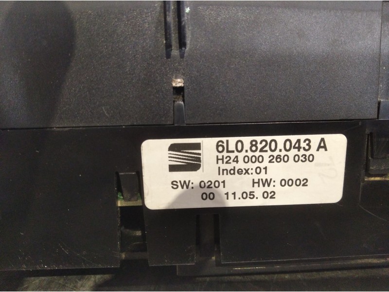 Recambio de mando climatizador para seat ibiza (6l1) 1.4 16v | 0.02 - ... 1.4 16v | 0.02 - ... referencia OEM IAM 6L0820043A  