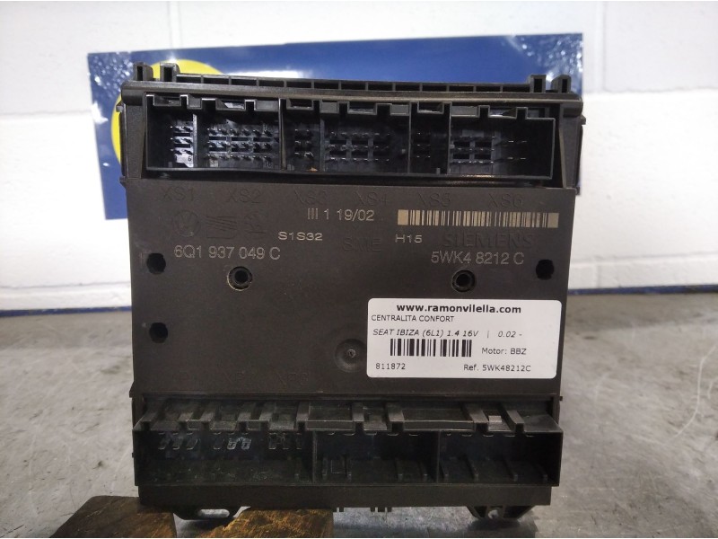 Recambio de centralita confort para seat ibiza (6l1) 1.4 16v | 0.02 - ... 1.4 16v | 0.02 - ... referencia OEM IAM 5WK48212C  