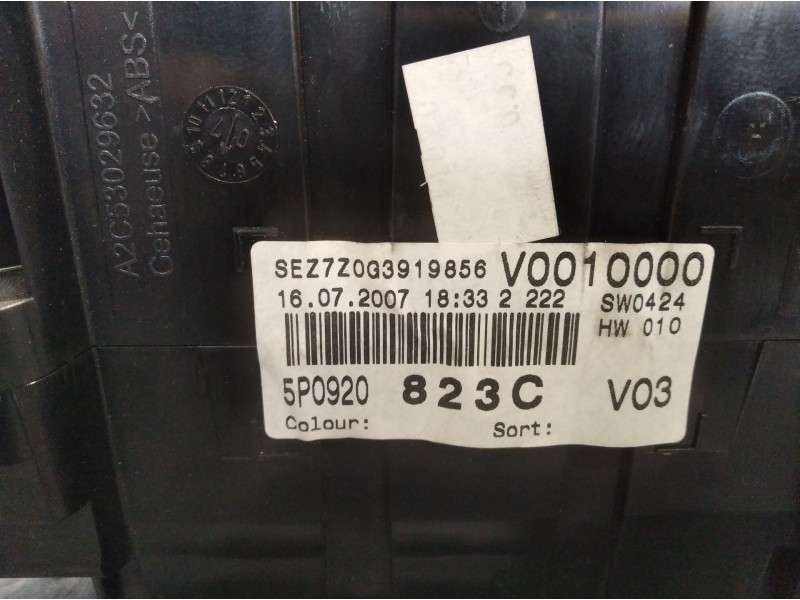 Recambio de cuadro instrumentos para seat altea xl (5p5)  | 0.06 - ...  | 0.06 - ... referencia OEM IAM 5P0920823C   Recambio de cuadro instrumentos para seat altea xl (5p5)  | 0.06 - ...  | 0.06 - ... referencia OEM IAM 5P0920823C