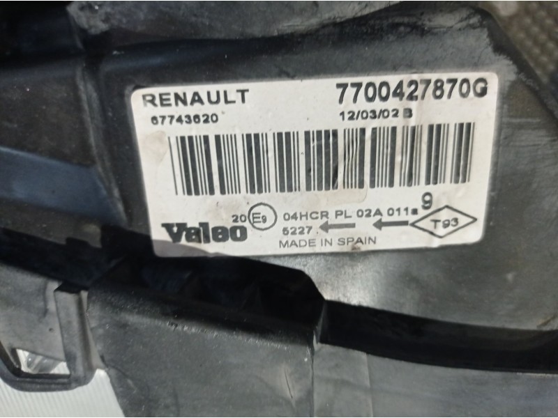 Recambio de faro derecho para renault megane i fase 2 berlina (ba0) 1.9 d authentique | 10.00 - ... 1.9 d authentique | 10.00 - 