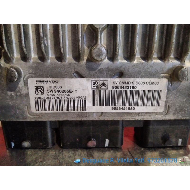 Recambio de centralita motor uce para citroen c2 audace | 06.07 - 12.08 audace | 06.07 - 12.08 referencia OEM IAM 5WS40285ET 965