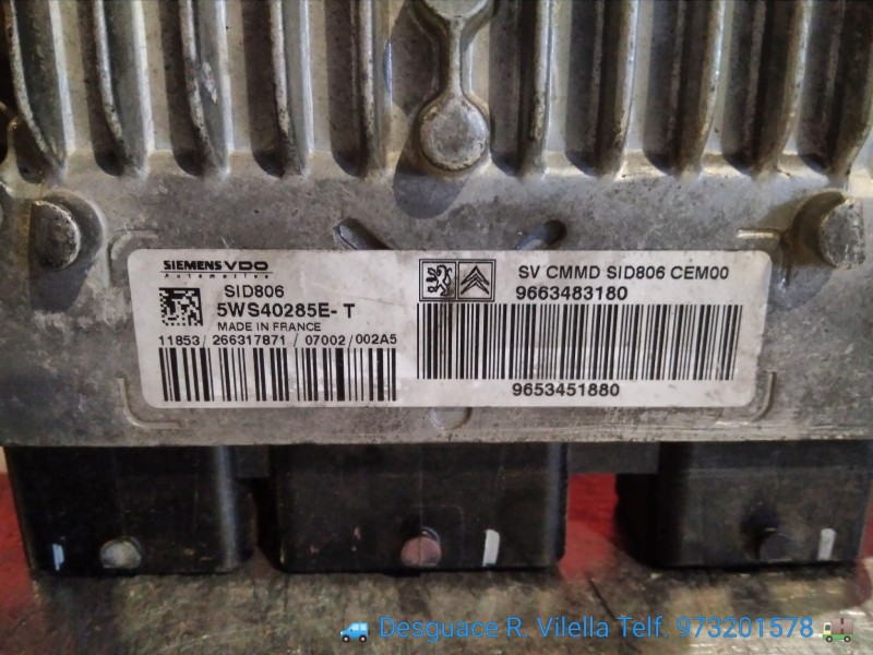 Recambio de centralita motor uce para citroen c2 audace | 06.07 - 12.08 audace | 06.07 - 12.08 referencia OEM IAM 5WS40285ET 965