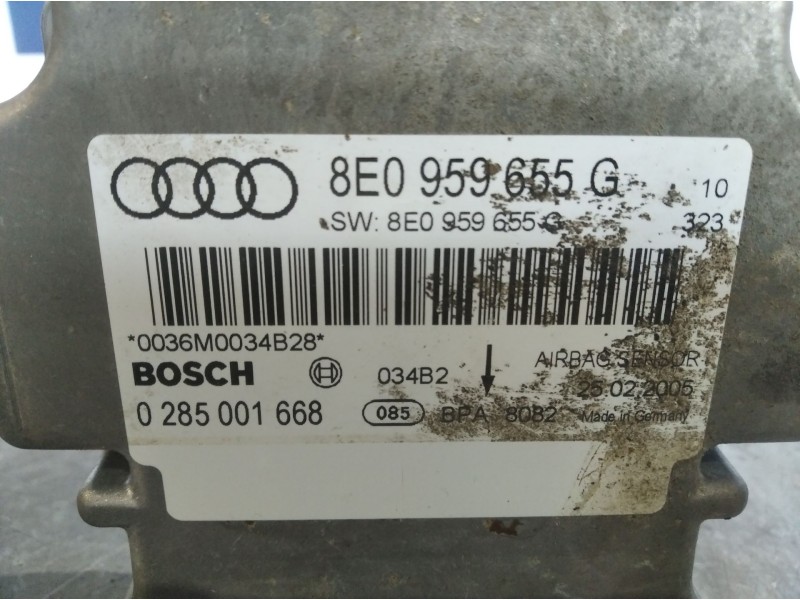 Recambio de centralita airbag para audi a4 berlina (8e) 2.0 16v tfsi referencia OEM IAM 0285001668  