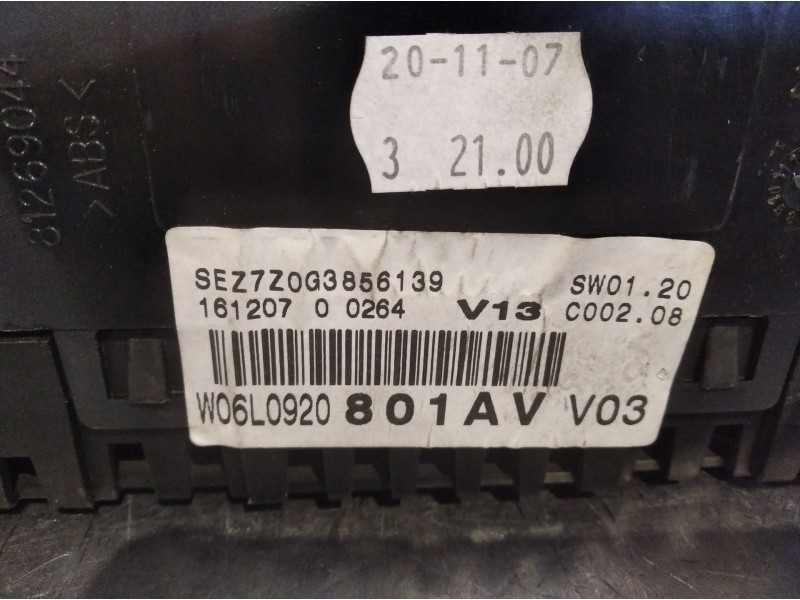 Recambio de cuadro instrumentos para seat ibiza (6l1) 1.9 tdi | 0.02 - ... 1.9 tdi | 0.02 - ... referencia OEM IAM 6L0920801AV  