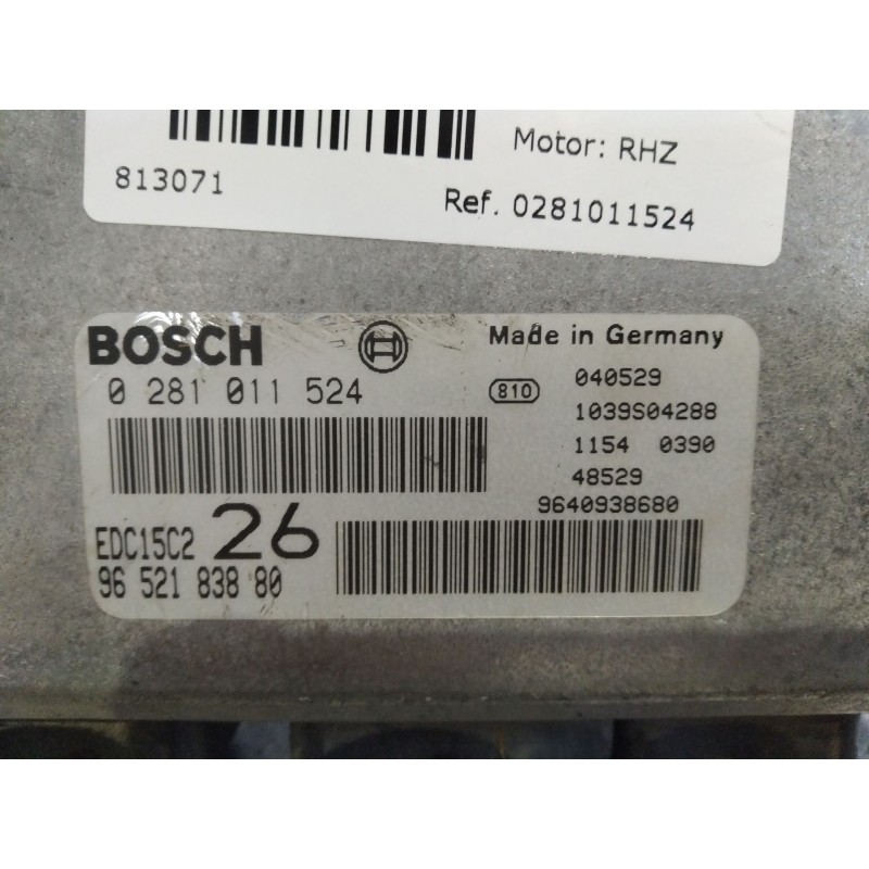 Recambio de centralita motor uce para citroen c5 berlina sx (e) referencia OEM IAM 0281011524  