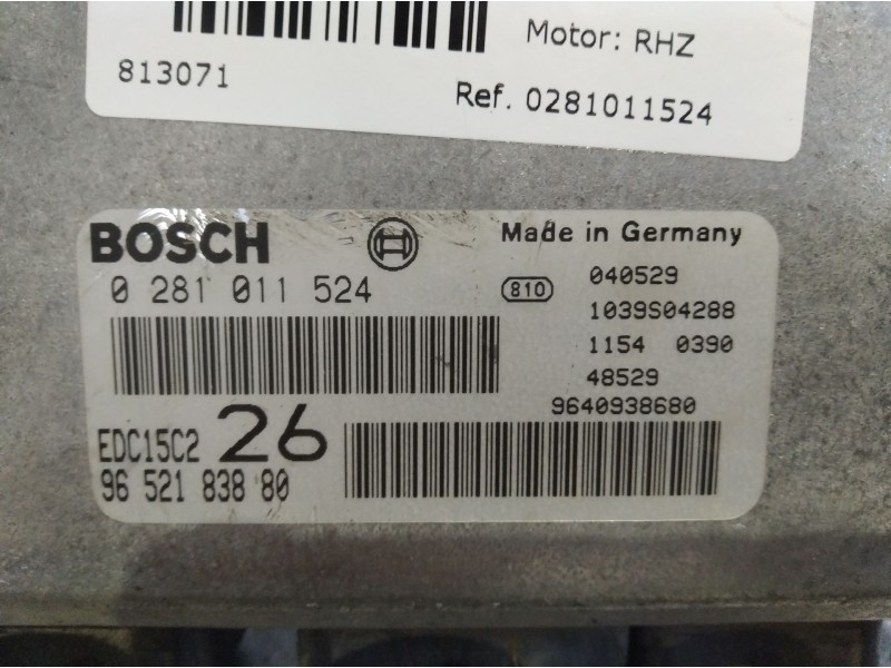 Recambio de centralita motor uce para citroen c5 berlina sx (e) referencia OEM IAM 0281011524  