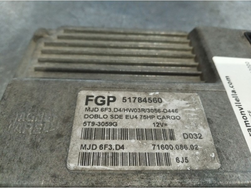 Recambio de centralita motor uce para fiat doblo (119) referencia OEM IAM 51784560  