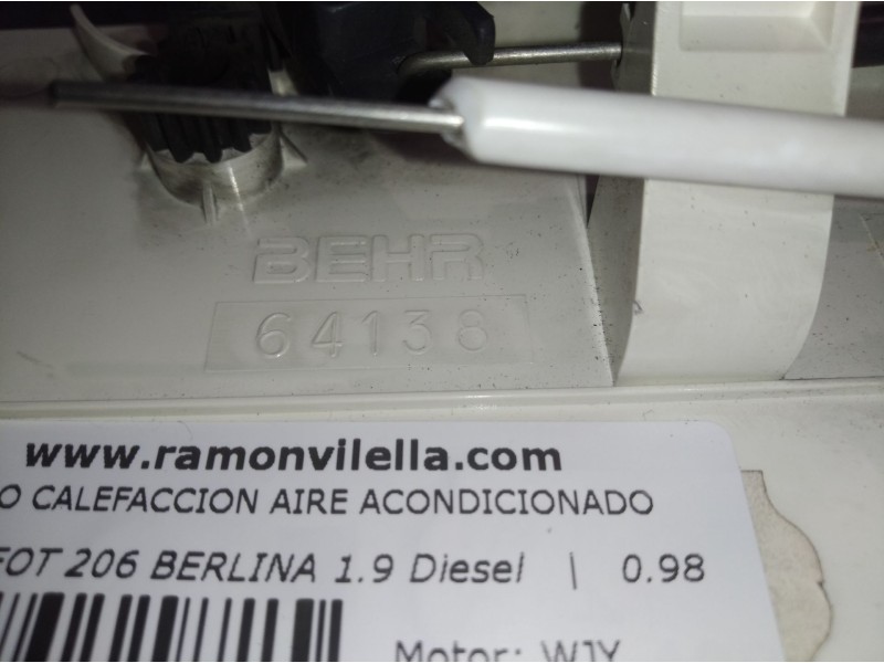 Recambio de mando calefaccion aire acondicionado para peugeot 206 berlina 1.9 diesel | 0.98 - ... 1.9 diesel | 0.98 - ... refere