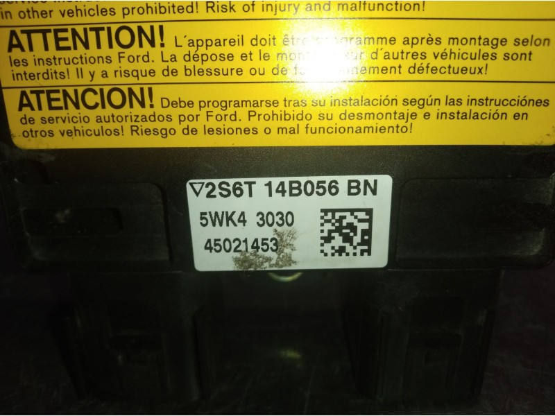 Recambio de centralita airbag para ford fusion (cbk) ambiente | 0.02 - ... ambiente | 0.02 - ... referencia OEM IAM 5WK43030  