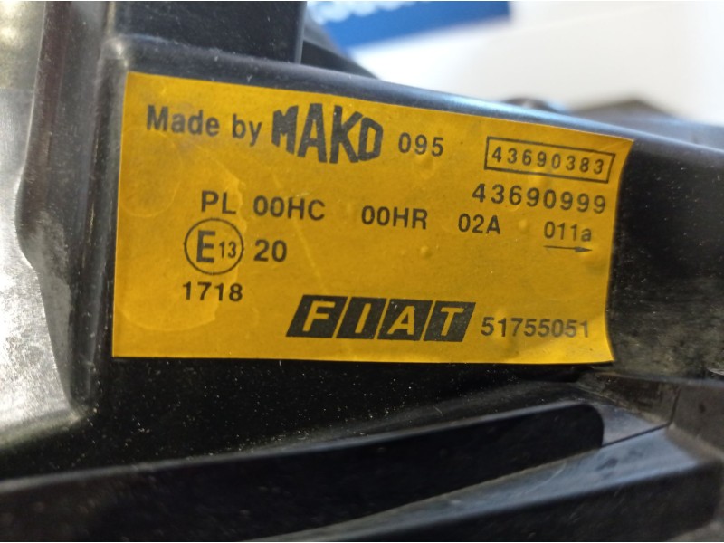 Recambio de faro izquierdo para fiat doblo (119) referencia OEM IAM 51755051  