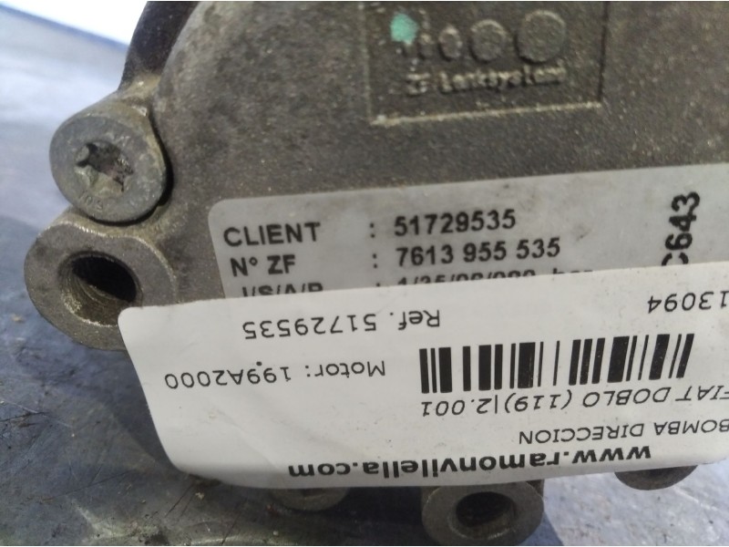 Recambio de bomba direccion para fiat doblo (119) referencia OEM IAM 51729535  