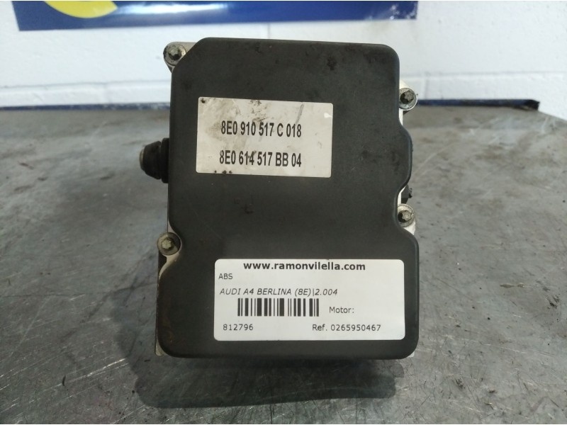 Recambio de abs para audi a4 berlina (8e) 2.0 16v tfsi referencia OEM IAM 0265950467   Recambio de abs para audi a4 berlina (8e) 2.0 16v tfsi referencia OEM IAM 0265950467
