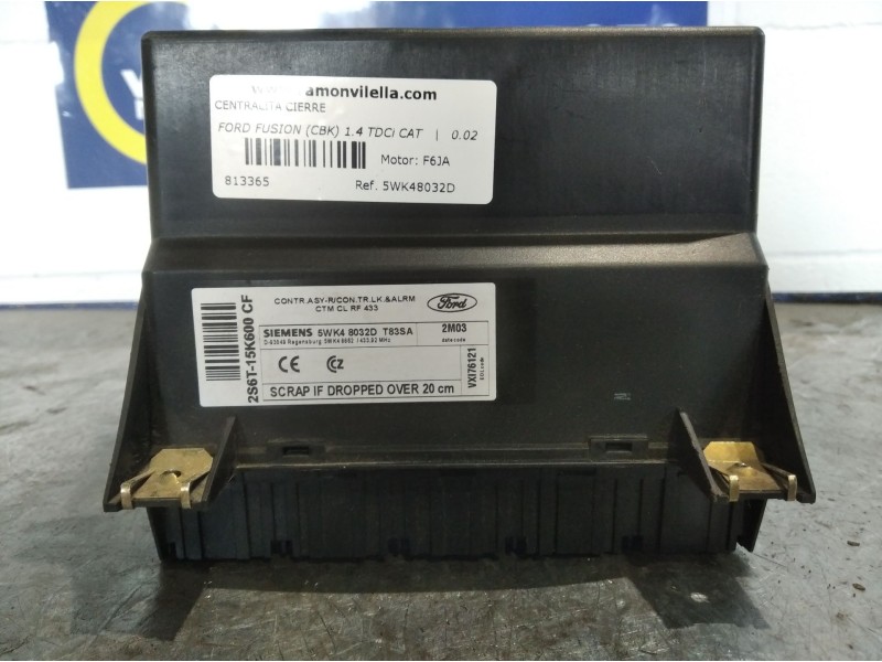 Recambio de centralita cierre para ford fusion (cbk) 1.4 tdci cat | 0.02 - ... 1.4 tdci cat | 0.02 - ... referencia OEM IAM 5WK4