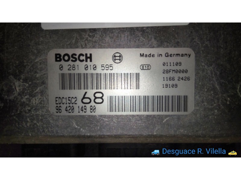 Recambio de centralita motor uce para citroen xsara picasso 2.0 hdi | 03.00 - 12.02 2.0 hdi | 03.00 - 12.02 referencia OEM IAM 0