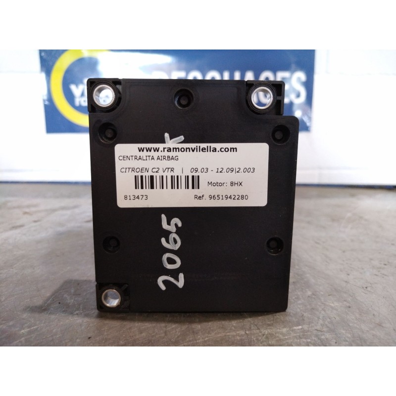 Recambio de centralita airbag para citroen c2 vtr | 09.03 - 12.09 vtr | 09.03 - 12.09 referencia OEM IAM 9651942280  