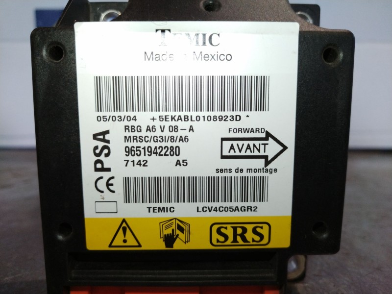 Recambio de centralita airbag para citroen c2 vtr | 09.03 - 12.09 vtr | 09.03 - 12.09 referencia OEM IAM 9651942280  