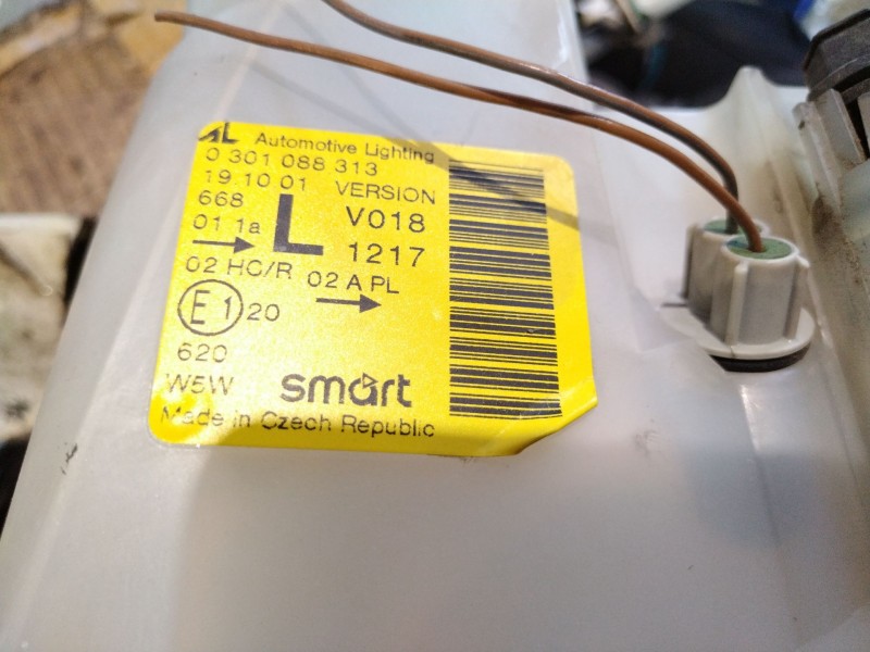 Recambio de faro izquierdo para smart coupe  | 0.98 - 0.03  | 0.98 - 0.03 referencia OEM IAM   