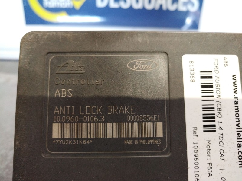 Recambio de abs para ford fusion (cbk) 1.4 tdci cat | 0.02 - ... 1.4 tdci cat | 0.02 - ... referencia OEM IAM 10096001063 2S612M