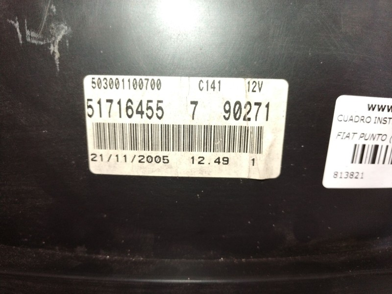 Recambio de cuadro instrumentos para fiat punto (199)  | ...  | ... referencia OEM IAM 51716455  