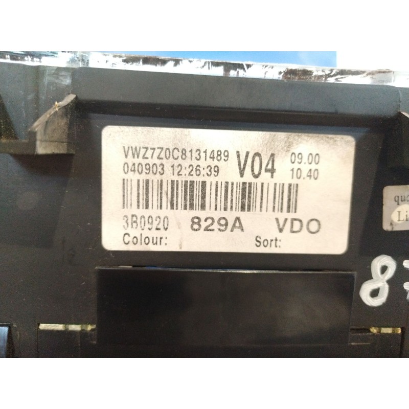 Recambio de cuadro instrumentos para volkswagen passat berlina (3b3) 1.9 tdi | 0.00 - ... 1.9 tdi | 0.00 - ... referencia OEM IA