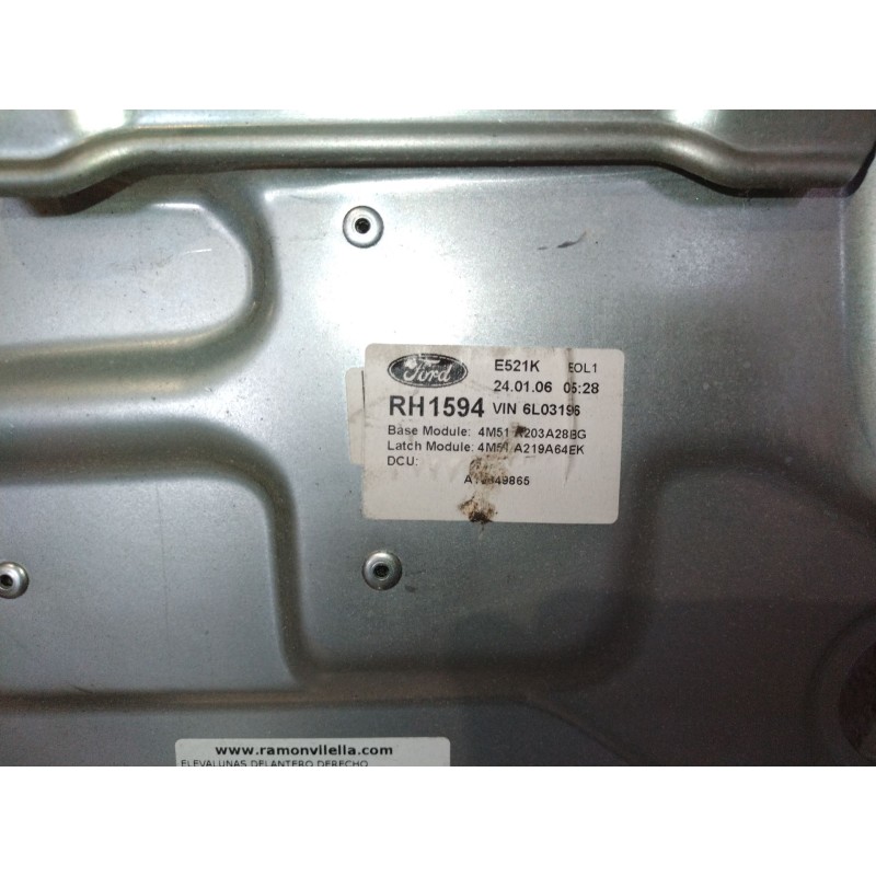 Recambio de elevalunas delantero derecho para ford focus berlina (cap) 1.8 tdci turbodiesel cat referencia OEM IAM   