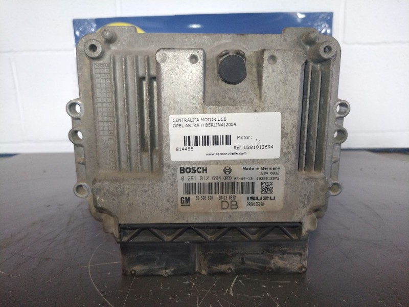 Recambio de centralita motor uce para opel astra h berlina referencia OEM IAM 0281012694 55560810  Recambio de centralita motor uce para opel astra h berlina referencia OEM IAM 0281012694 55560810