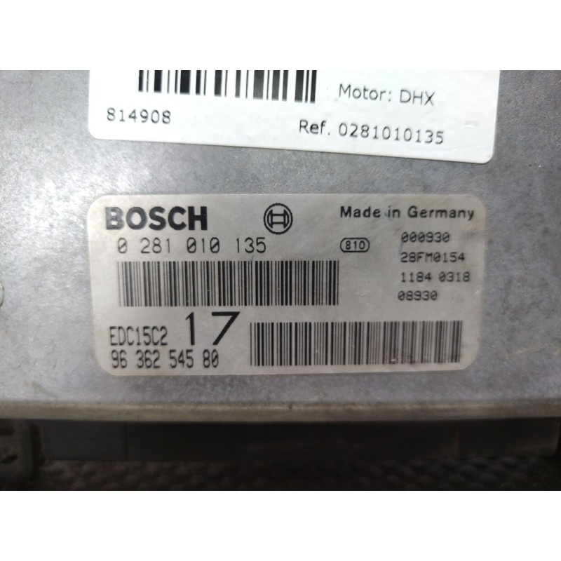 Recambio de centralita motor uce para peugeot expert kasten komfort 1.9 diesel | 0.95 - ... 1.9 diesel | 0.95 - ... referencia O
