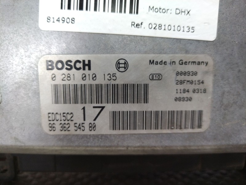 Recambio de centralita motor uce para peugeot expert kasten komfort 1.9 diesel | 0.95 - ... 1.9 diesel | 0.95 - ... referencia O