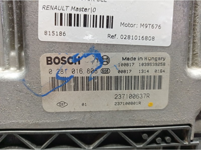 Recambio de centralita motor uce para renault master referencia OEM IAM 0281016808   Recambio de centralita motor uce para renault master referencia OEM IAM 0281016808