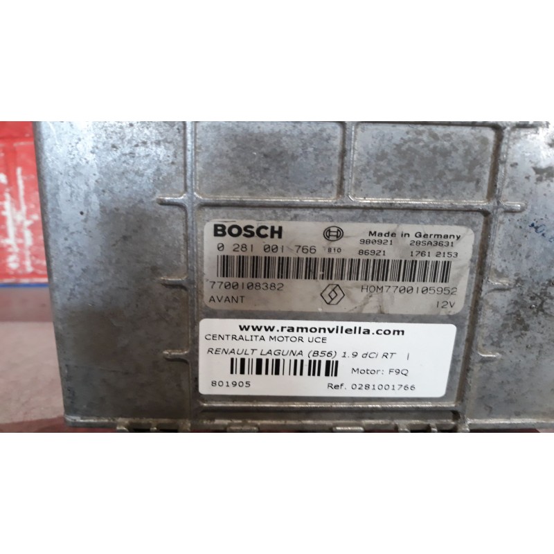 Recambio de centralita motor uce para renault laguna (b56) 1.9 dci rt | 03.00 - 12.01 1.9 dci rt | 03.00 - 12.01 referencia OEM 