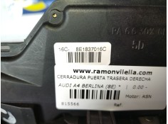 Recambio de cerradura puerta trasera derecha para audi a4 berlina (8e)  | 0.00 - 0.04  | 0.00 - 0.04 referencia OEM IAM    2