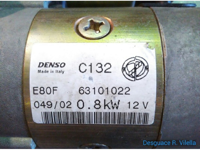 Recambio de motor arranque para fiat seicento (187) brush | 07.01 - ... brush | 07.01 - ... referencia OEM IAM 63101022 C132 