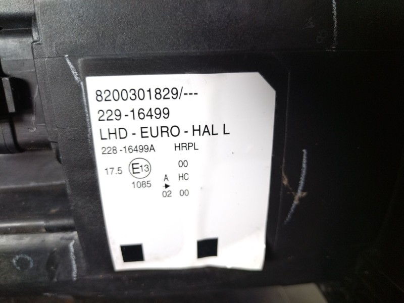 Recambio de faro izquierdo para renault modus referencia OEM IAM 8200301829  