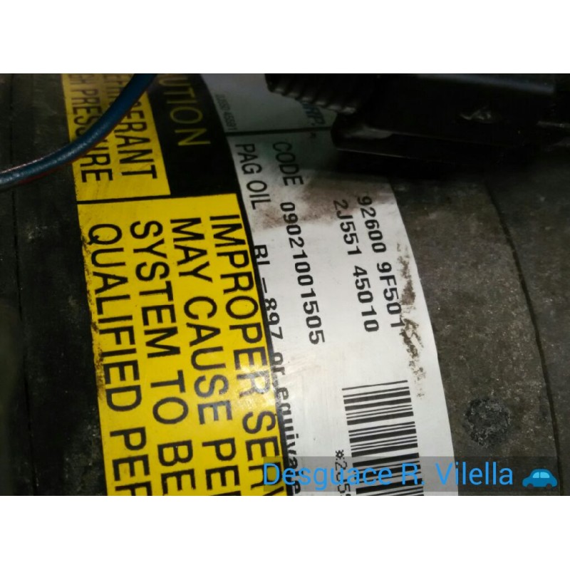 Recambio de compresor aire acondicionado para nissan almera (n16/e) acenta | 10.02 - 12.04 acenta | 10.02 - 12.04 referencia OEM Recambio de compresor aire acondicionado para nissan almera (n16/e) acenta | 10.02 - 12.04 acenta | 10.02 - 12.04 referencia OEM