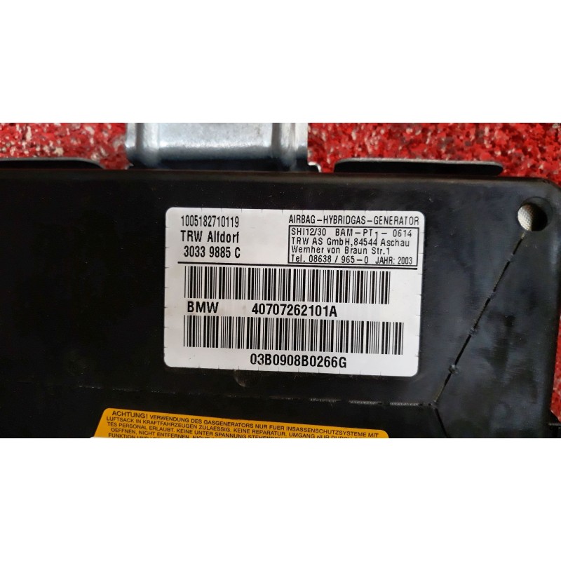 Recambio de airbag lateral tras. izquierdo para bmw serie 5 berlina (e39)  | 0.95 - 0.03  | 0.95 - 0.03 referencia OEM IAM 40707